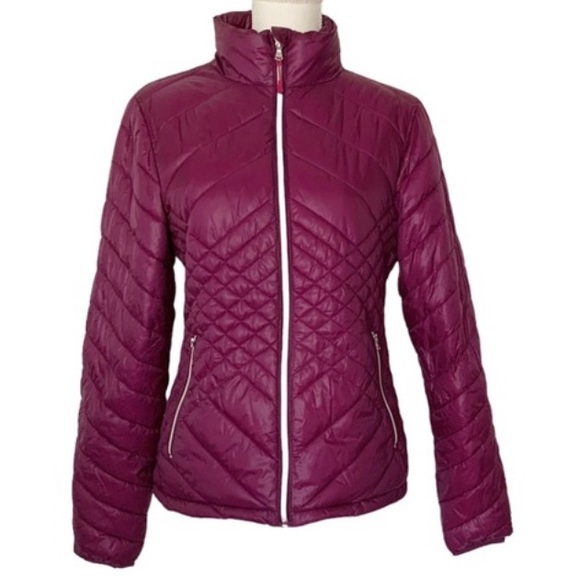 TEK GEAR Plum Lightweight Quilted Puffer Jacket Size 2X NWT - Picture 4 of 13